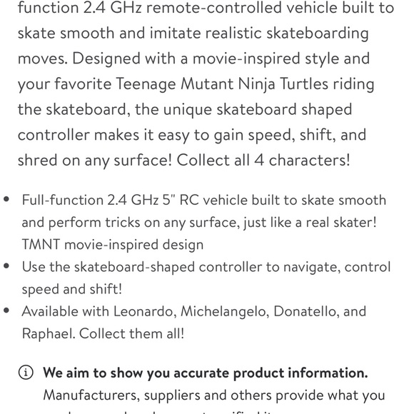 Teenage Mutant Ninja Turtles $50 bundle for two
Remote Control characters - Picture 8 of 9